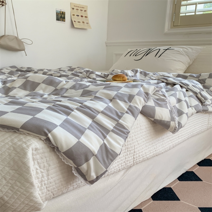 91家纺网 家纺一手货源 找家纺 顾里家纺 2022新款牛奶针织棉夏被-韩式场景 香香灰