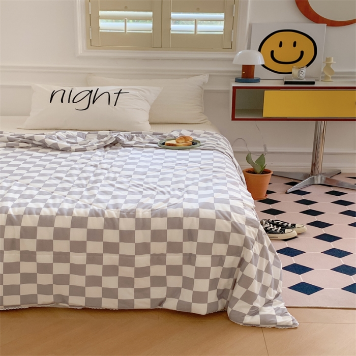 91家纺网 家纺一手货源 找家纺 顾里家纺 2022新款牛奶针织棉夏被-韩式场景 香香灰