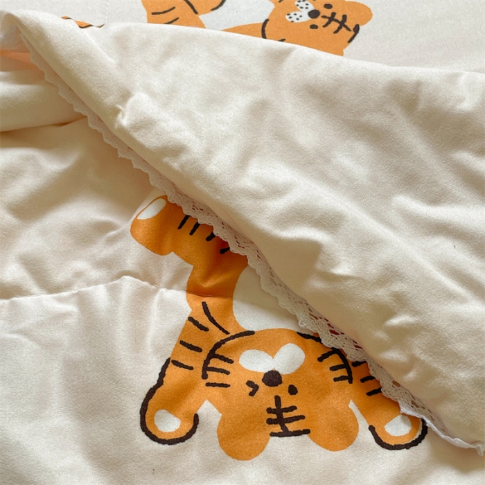 91家纺网 家纺一手货源 找家纺 顾里家纺 2022新款牛奶针织棉夏被-韩式场景 ins虎米