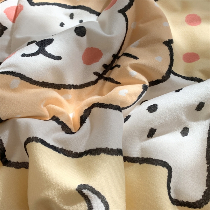 91家纺网 家纺一手货源 找家纺 顾里家纺 2022新款牛奶针织棉夏被-韩式场景 动物世界