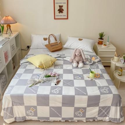 91家纺网 家纺一手货源 找家纺 （总）顾里家纺 2022新款牛奶针织棉夏被-实拍