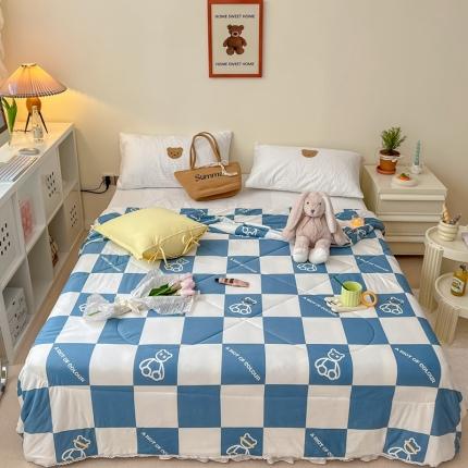 91家纺网 家纺一手货源 找家纺 （总）顾里家纺 2022新款牛奶针织棉夏被-实拍