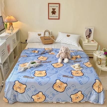 91家纺网 家纺一手货源 找家纺 （总）顾里家纺 2022新款牛奶针织棉夏被-实拍