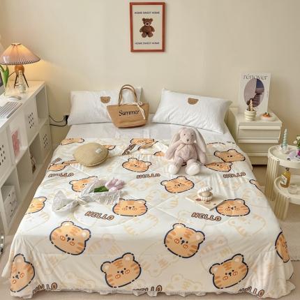 91家纺网 家纺一手货源 找家纺 （总）顾里家纺 2022新款牛奶针织棉夏被-实拍