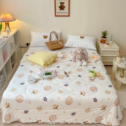 91家纺网 家纺一手货源 找家纺 （总）顾里家纺 2022新款牛奶针织棉夏被-实拍