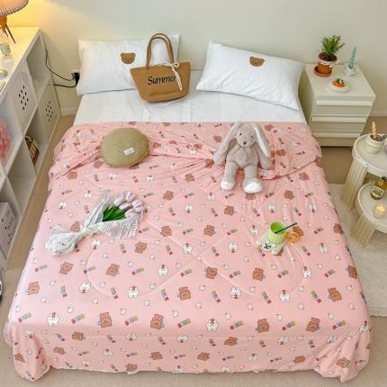 91家纺网 家纺一手货源 找家纺 （总）顾里家纺 2022新款牛奶针织棉夏被-实拍