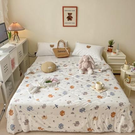 91家纺网 家纺一手货源 找家纺 （总）顾里家纺 2022新款牛奶针织棉夏被-实拍