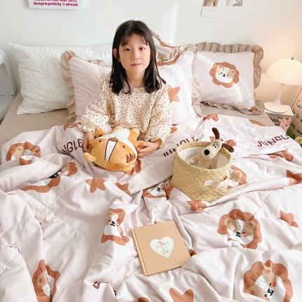 91家纺网 家纺一手货源 找家纺 总顾里家纺 2022新款ins韩系治 愈小清新水洗棉夏被套件