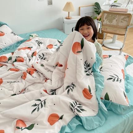 91家纺网 家纺一手货源 找家纺 总顾里家纺 2022新款ins韩系治 愈小清新水洗棉夏被套件