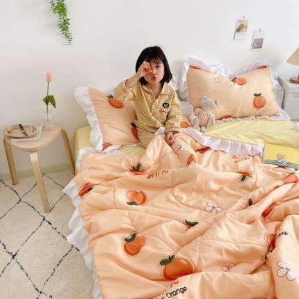 91家纺网 家纺一手货源 找家纺 总顾里家纺 2022新款ins韩系治 愈小清新水洗棉夏被套件