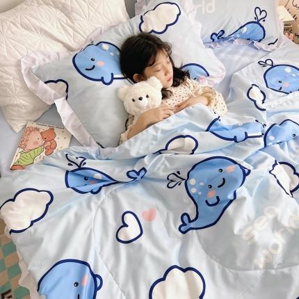 91家纺网 家纺一手货源 找家纺 总顾里家纺 2022新款ins韩系治 愈小清新水洗棉夏被套件