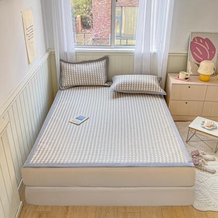 91家纺网 家纺一手货源 找家纺 顾里家纺 2022新款高端800D高密度养生席 千鸟格（灰）