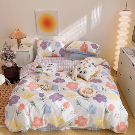 91家纺网 家纺一手货源 找家纺 （总）顾里家纺 2022新款ins韩系全棉13372四件套