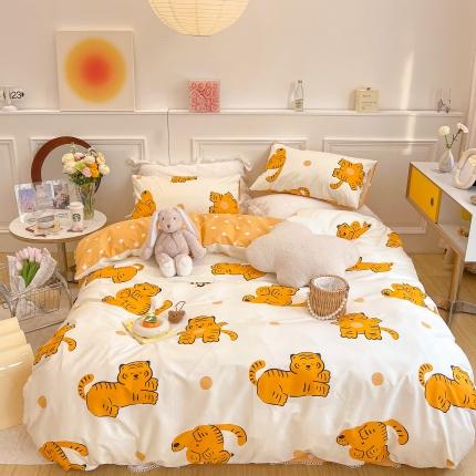 91家纺网 家纺一手货源 找家纺 顾里家纺 2022新款ins韩系全棉13372四件套 虎虎生威