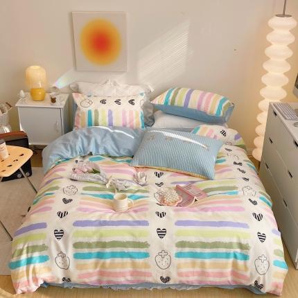 91家纺网 家纺一手货源 找家纺 （总）顾里家纺 2022新款ins韩系全棉13372四件套