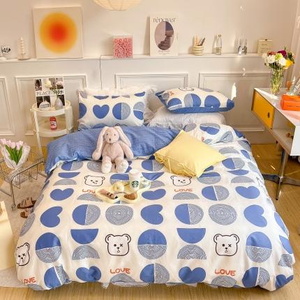 91家纺网 家纺一手货源 找家纺 （总）顾里家纺 2022新款ins韩系全棉13372四件套