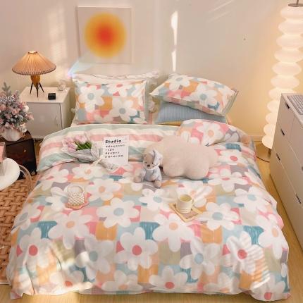 91家纺网 家纺一手货源 找家纺 （总）顾里家纺 2022新款ins韩系全棉13372四件套