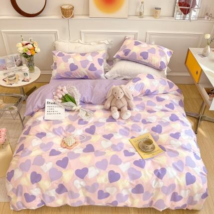 91家纺网 家纺一手货源 找家纺 （总）顾里家纺 2022新款ins韩系全棉13372四件套