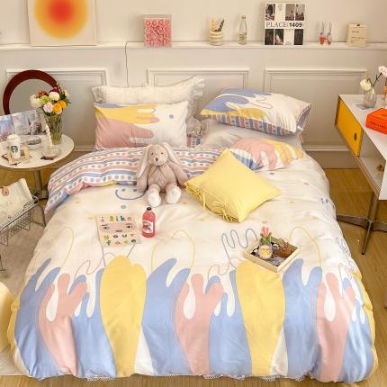 91家纺网 家纺一手货源 找家纺 （总）顾里家纺 2022新款ins韩系全棉13372四件套