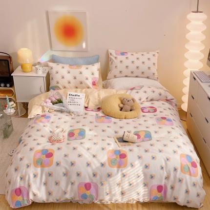 91家纺网 家纺一手货源 找家纺 （总）顾里家纺 2022新款ins韩系全棉13372四件套