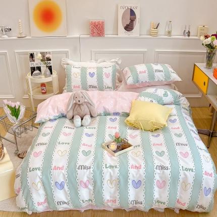 91家纺网 家纺一手货源 找家纺 （总）顾里家纺 2022新款ins韩系全棉13372四件套