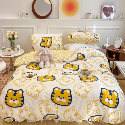 顾里家纺 2022新款ins韩系全棉13372四件套 虎多多（米）