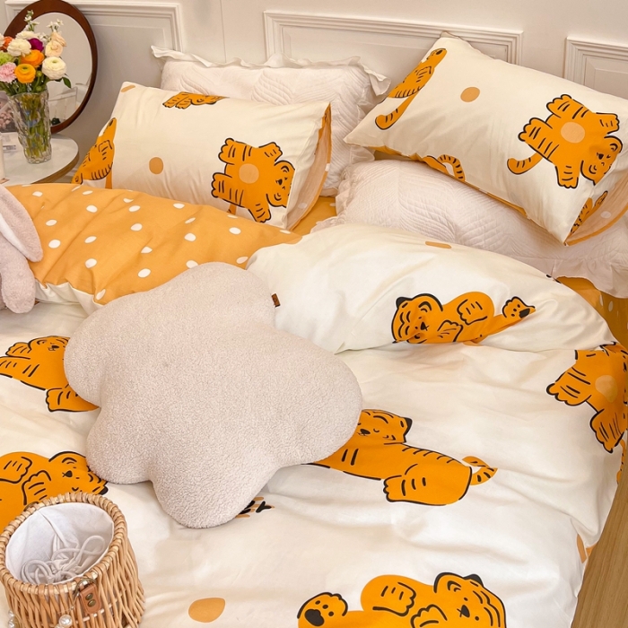 91家纺网 家纺一手货源 找家纺 顾里家纺 2022新款ins韩系全棉13372四件套 虎虎生威