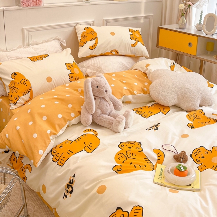 91家纺网 家纺一手货源 找家纺 顾里家纺 2022新款ins韩系全棉13372四件套 虎虎生威