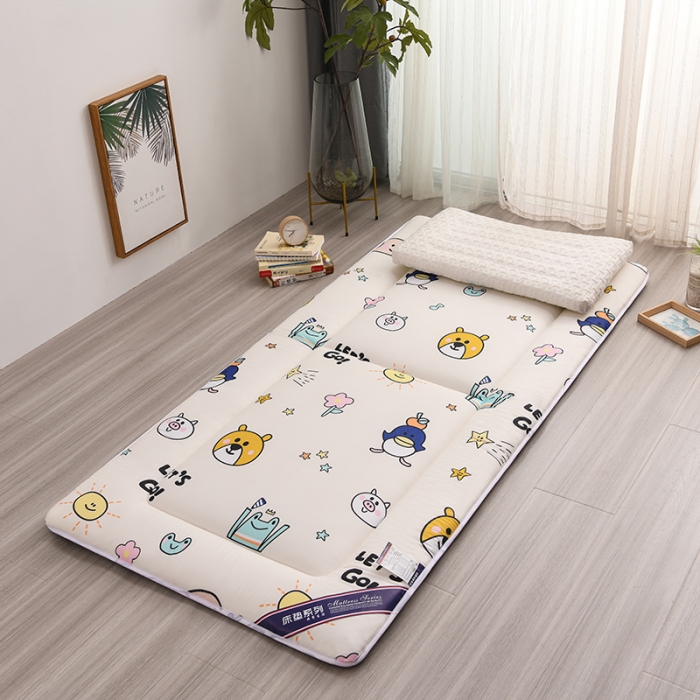 91家纺网 家纺一手货源 找家纺 富威堡 2023新款磨毛抗压棉薄款学生宿舍床垫床褥 动物世界