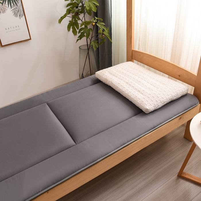 91家纺网 家纺一手货源 找家纺 富威堡 2023新款磨毛抗压棉薄款学生宿舍床垫床褥 经典灰