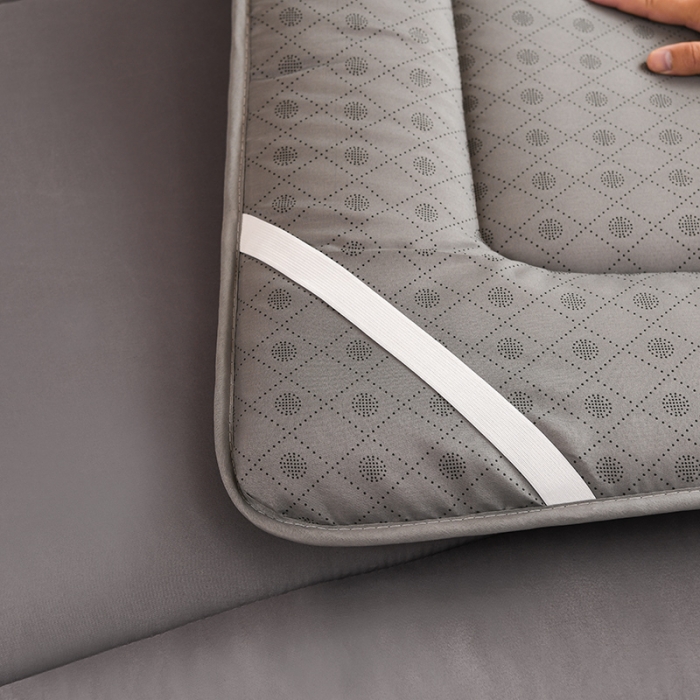 91家纺网 家纺一手货源 找家纺 富威堡 2023新款磨毛抗压棉薄款学生宿舍床垫床褥 经典灰