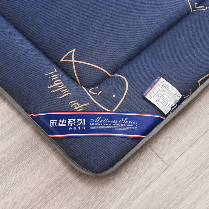 91家纺网 家纺一手货源 找家纺 富威堡 2023新款磨毛抗压棉薄款学生宿舍床垫床褥 小蓝鲸
