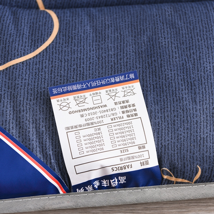 91家纺网 家纺一手货源 找家纺 富威堡 2023新款磨毛抗压棉薄款学生宿舍床垫床褥 小蓝鲸