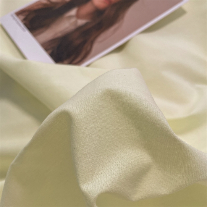 91家纺网 家纺一手货源 找家纺 眠帛家居 2022新款水洗棉磨毛拼色嵌边四件套 奶黄-奶油粉