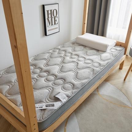 91家纺网 家纺一手货源 找家纺 优莱床垫 2024新款牛奶绒学生床垫 法莱绒灰