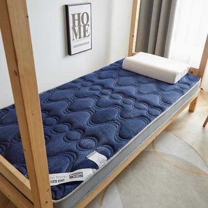 91家纺网 家纺一手货源 找家纺 优莱床垫 2024新款牛奶绒学生床垫 法莱绒蓝