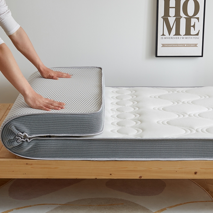 91家纺网 家纺一手货源 找家纺 优莱床垫 2024新款牛奶绒学生床垫 立体白