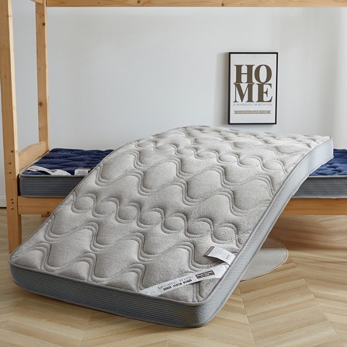 91家纺网 家纺一手货源 找家纺 优莱床垫 2024新款牛奶绒学生床垫 法莱绒灰