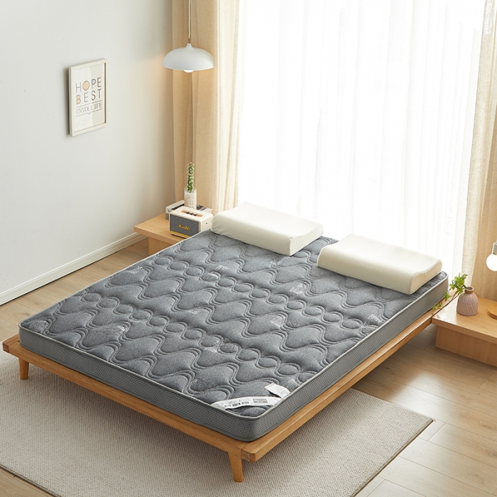 91家纺网 家纺一手货源 找家纺 优莱床垫 2024新款牛奶绒大床床垫 如意叶灰