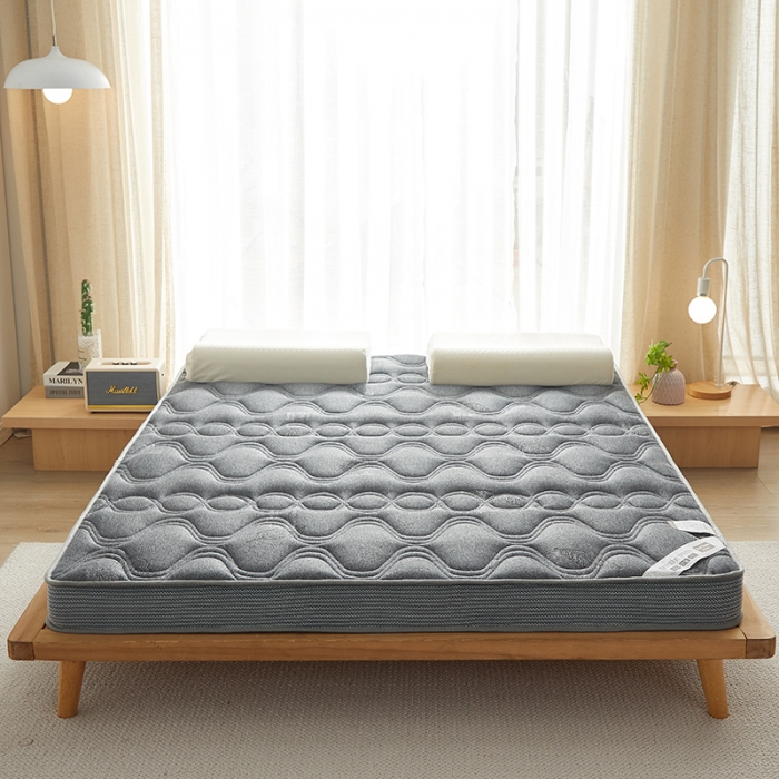 91家纺网 家纺一手货源 找家纺 优莱床垫 2024新款牛奶绒大床床垫 如意叶灰