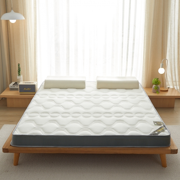 91家纺网 家纺一手货源 找家纺 优莱床垫 2024新款乳胶纤维棉立体大床床垫 爱意浓白A类