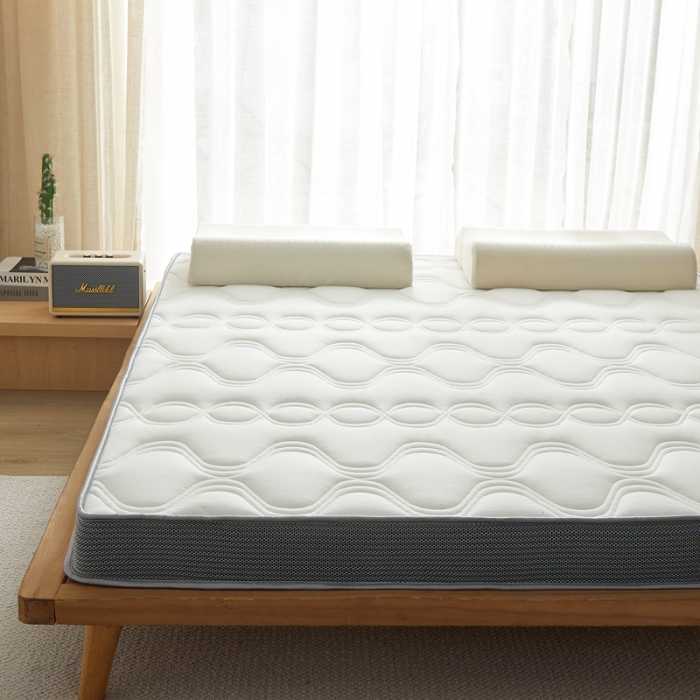 91家纺网 家纺一手货源 找家纺 优莱床垫 2024新款乳胶纤维棉立体大床床垫 爱意浓白A类