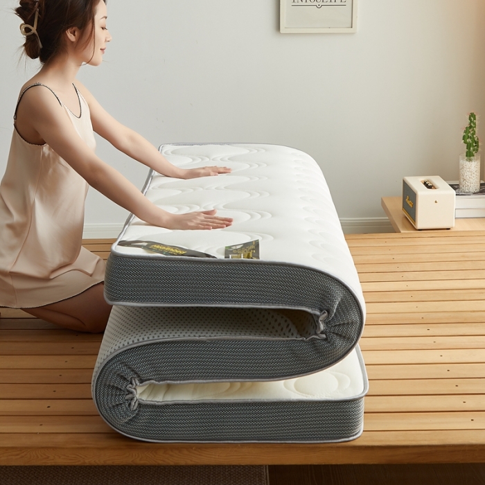 91家纺网 家纺一手货源 找家纺 优莱床垫 2024新款乳胶纤维棉立体大床床垫 爱意浓白A类