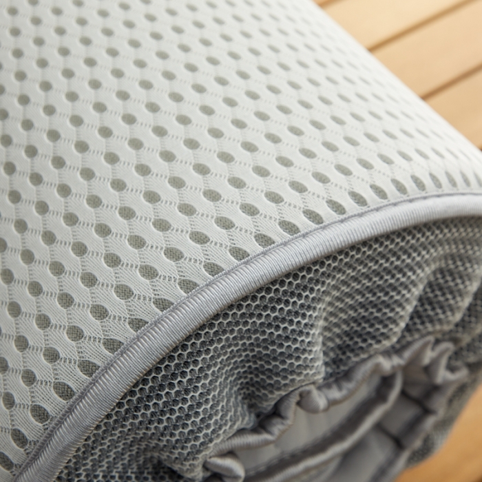 91家纺网 家纺一手货源 找家纺 优莱床垫 2024新款乳胶纤维棉立体大床床垫 爱意浓浅灰A类