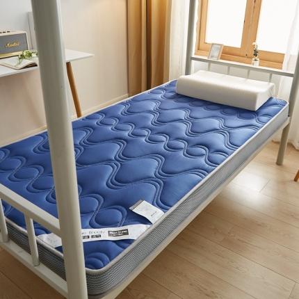 91家纺网 家纺一手货源 找家纺 优莱床垫 2024新款乳胶纤维棉立体学生床垫 爱意浓蓝