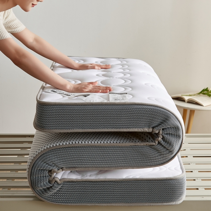 91家纺网 家纺一手货源 找家纺 优莱床垫 2024新款乳胶纤维棉立体学生床垫 爱意浓白