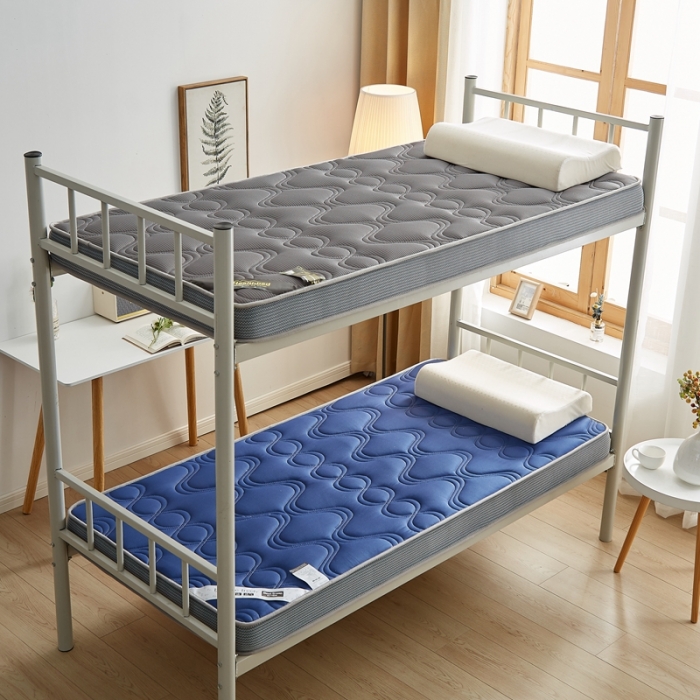 91家纺网 家纺一手货源 找家纺 优莱床垫 2024新款乳胶纤维棉立体学生床垫 爱意浓蓝