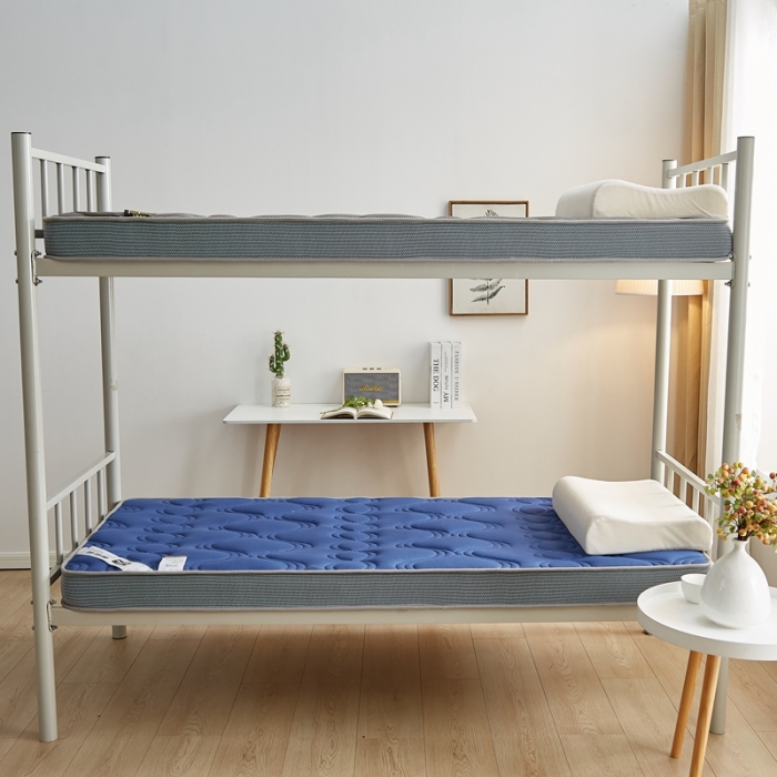 91家纺网 家纺一手货源 找家纺 优莱床垫 2024新款乳胶纤维棉立体学生床垫 爱意浓蓝