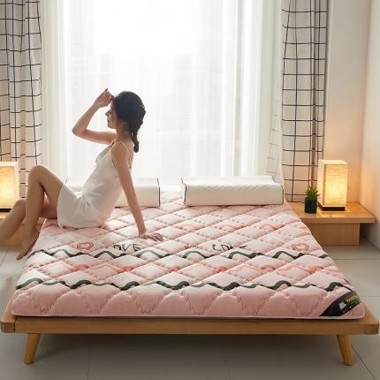 91家纺网 家纺一手货源 找家纺 优莱床垫 2024新款乳胶记忆棉床垫 水晶绒少女粉单边