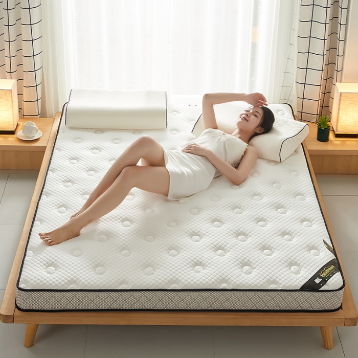 91家纺网 家纺一手货源 找家纺 优莱床垫 2024新款乳胶记忆棉床垫 白立体